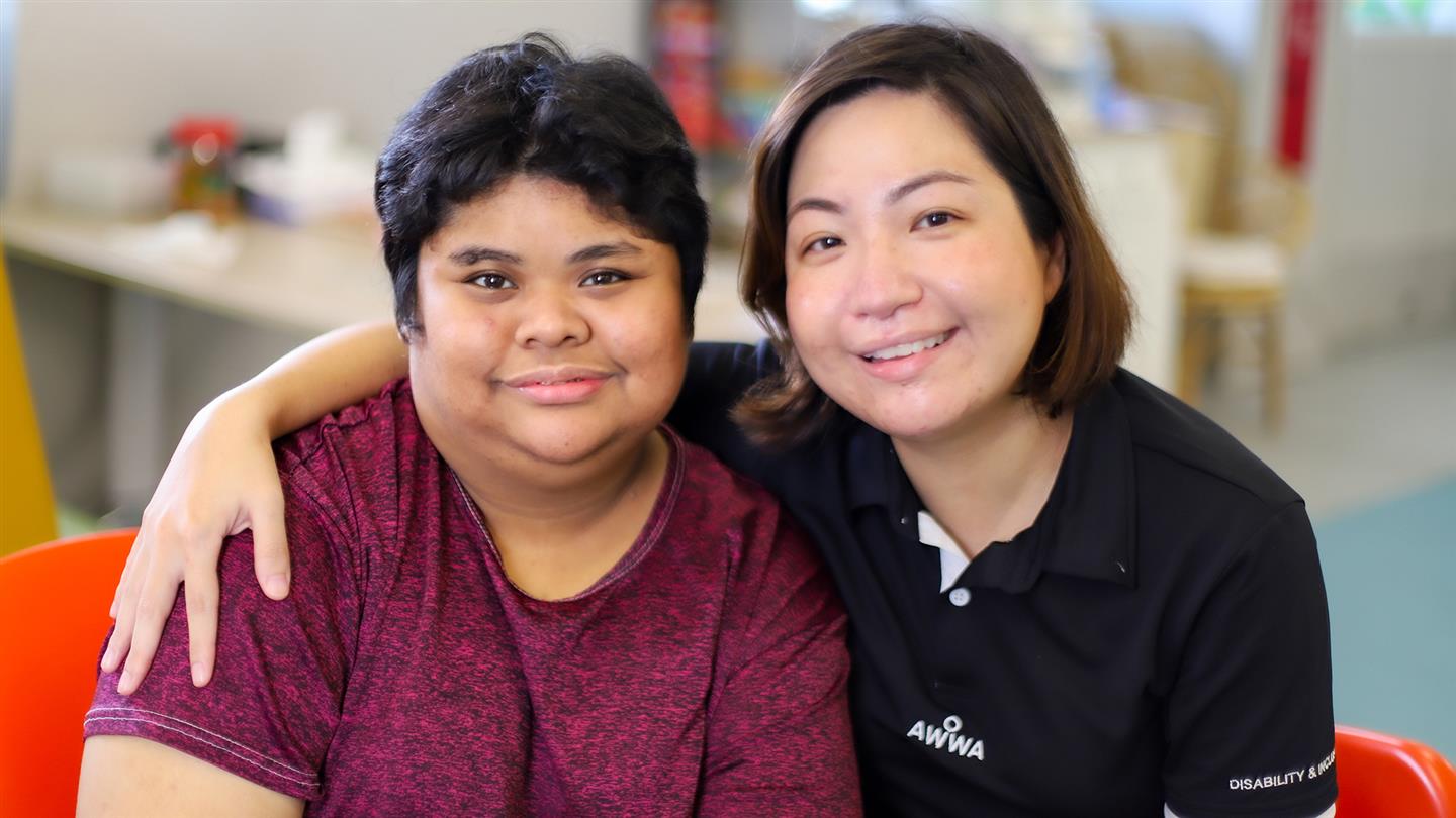 AWWA staff member during a programme activity