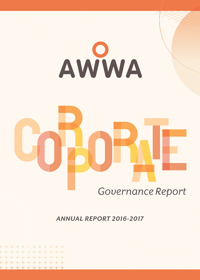 Cover of AWWA corporate governance report 2016-2017